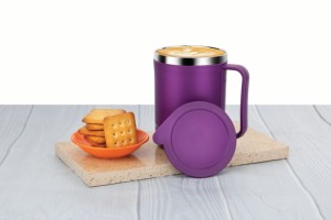 Durable stainless steel <b>coffee</b> tea mug <b>double</b> <b>wall</b> insulated drinkware <b>cup</b> for home office travel kitchen use premium utility - Product Image 6