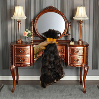 Rambut Manusia Remy India Virgin Berkualitas Tinggi, Kutikula Tertata Rapi, Warna Hitam Alami, Gaya Bergelombang, Cocok untuk Kepang, Tanpa Proses Kimia, Rambut Ganda