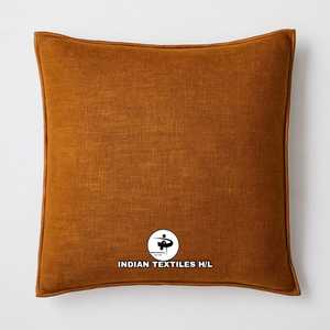 Double Sided 100% Linen Solid Natural Decoration 18"x18" <b>Throw</b> Pillow Sham Cushion Case Soft Pillow Cover From <b>Indian</b> Supplier - Product Image 4