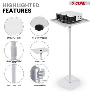 5 Core <b>Projector</b> Stand Floor Adjustable 53" Universal <b>Projectors</b> Support for Home Office & Studio - Product Image 6