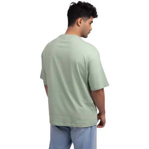 T-shirt Homme Oversize Col Rond Manches Courtes Épaules Tombantes Coupe Décontractée Streetwear Minimaliste Décontracté Vente en Gros Personnalisé T-shirt Tendance - Product Image 2