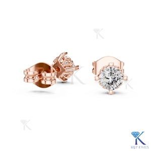 เพชรทรง Brilliant Cut เพาะเลี้ยงในห้องปฏิบัติการ ทรง Cushion Cut ประดับด้วยวงแหวนสองชั้น ตัวเรือนทองคำแท้ 14K สำหรับผู้หญิง งานแต่งงาน ตัวล็อคแบบเกลียว ดีไซน์หรูหรา - Product Image 6