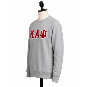 Sudadera Gris Personalizada con Cuello Redondo y Bordado de Letras Griegas para Hombre, Sudadera Casual de Fraternidad Universitaria - Product Image 2