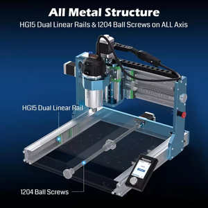 เครื่องเราเตอร์ซีเอ็นซี 100% อัลตร้า สำหรับงานโลหะ เครื่องแกะสลักซีเอ็นซีโลหะทุกชนิด พร้อมแกนหมุนกำลังสูง 710 วัตต์ ความแม่นยำสูง พร้อมรางเลื่อนคู่แบบ Linear - Product Image 4