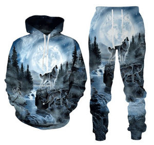 Ensemble de jogging unisexe coréen deux pièces respirant en molleton 100 % coton écologique avec sweat à capuche zippé multipoches et pantalon de survêtement – Nouvelle collection hiver - Product Image 6