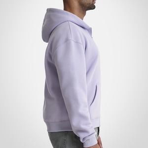 เสื้อฮู้ดดี้ผู้ชายสไตล์วินเทจทรงโอเวอร์ไซส์ Y2K สตรีทแวร์ ซิปหน้า ผ้าฝ้าย 100% ปักลาย ระบายอากาศได้ดี หนัก 450GSM ผ้าฟลีซขนปุย - Product Image 3