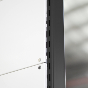 Góndola Metálica Ajustable para Montaje en Pared |   Estantes de tienda de conveniencia de una sola cara con panel trasero sólido - Fábrica OEM en Vietnam - Product Image 6