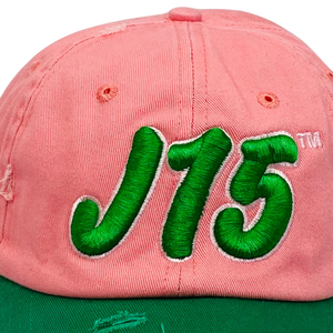 Gorra Deportiva J15 Rosa y Verde, Personalizada con Bordado, Ajustable, Estilo Snapback, Gorra de Béisbol, Moda Urbana, Fabricante OEM - Product Image 4