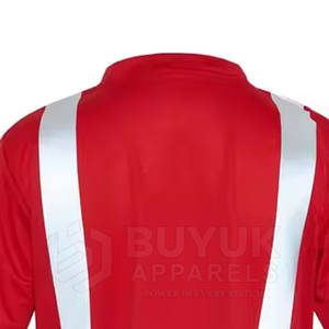 Chemise de travail haute visibilité à manches courtes, réfléchissante, respirante, 100% polyester, protection contre le feu, pour les travailleurs industriels - Product Image 6