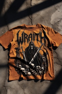 เสื้อยืดกราฟิกแฟนตาซีสีเข้มสำหรับผู้ชาย แขนสั้น คอกลม พิมพ์ลายผ้าฝ้าย ทรงหลวม สตรีทแวร์ - Product Image 5