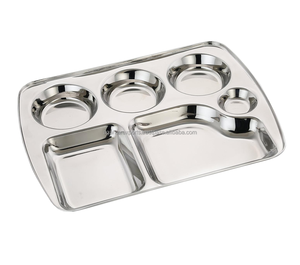 Plato Thali de Acero Inoxidable Económico – Acabado Espejo, Multicompartimentos, Proveedor Indio - Product Image 5