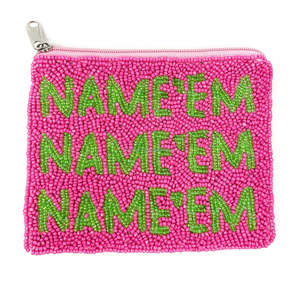 Monedero con cuentas rosa con cita de Reality TV, estilo Em, de boutique de cultura pop, venta al por mayor, mini cartera con cremallera, regalo atrevido para fans - Product Image 5
