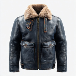 PREMIUM FUR <b>LEATHER</b> <b>JACKET</b> HEAVY DUTY FOR FORMAL WEAR. This one Screams Money and Durability. Winter <b>Jacket</b> that actually lasts - Product Image 1