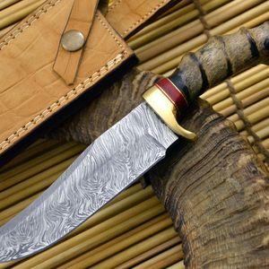 Rugged Tactical Survival Hunting Blade Professional Heavy Duty Outdoor <b>EDC</b> <b>Pocket</b> Tool Damascus Steel Fixed Camp <b>Utility</b> DIY OEM - Product Image 1