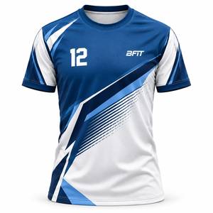 Camiseta Deportiva Personalizada por Sublimación, 100% Algodón, Cuello Redondo, Manga Corta para Hombre, Jersey de Equipo con Logotipo y Número en la Parte Delantera, Transpirable, de Secado Rápido, 180g - Product Image 1