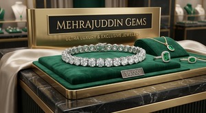 Bracelet tennis en diamants de laboratoire en or blanc 10 carats, ultra-luxe, forme couronne, pour événements chrétiens - Product Image 2