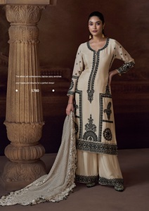 Traje Palazzo Moderno de Chinon Pesado para Mujer, Talla Única, con Bordado de Lentejuelas, Ideal para Fiesta de Graduación o Boda - Product Image 2