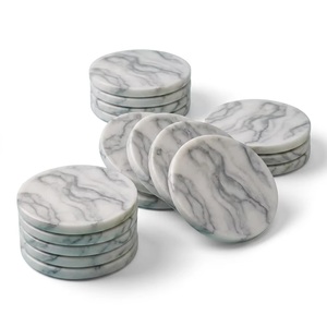 Sous-verre rond en résine DIY, écologique, durable, classique, effet marbre, pour la décoration de table - Product Image 2