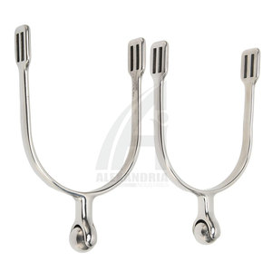 Espuelas de Acero Inoxidable para Caballos de Estilo Western, Espuelas Inglesas de Acero Inoxidable con Goma Suave de Alexandria Industries - Product Image 4