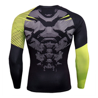 Ropa Deportiva de Compresión para Correr, Conjuntos Deportivos para Hombre, Camiseta de Manga Larga y Pantalones Ajustados para Gimnasio, Conjunto Deportivo Sólido de Primavera