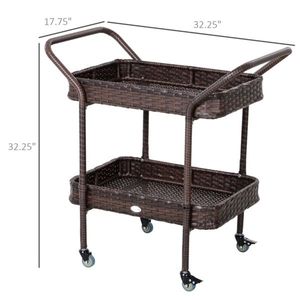 Carrello per Barbecue, Carrello Bar da Esterno, Carrello Portaoggetti da Campeggio - Product Image 3