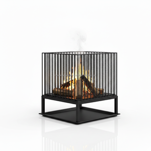 Glowing Lotus Flower Design Laser-Cut Corten Steel Fire Pit - Product Image 4