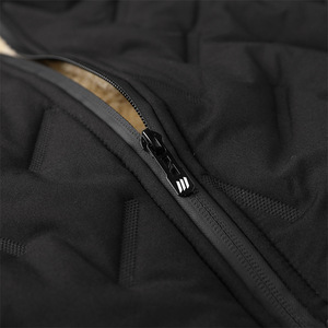 Chaqueta Acolchada Cortavientos para Hombre MANWA, Forro Polar, Cuello Alto, Cierre de Cremallera, Abrigo Grueso para Otoño - Product Image 4