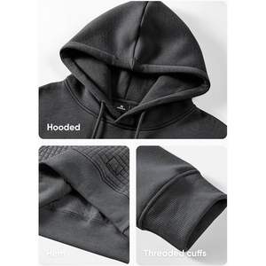 Sudadera con Capucha Informal de Algodón para Hombre, Personalizada, de Manga Larga, con Cordón, Felpa, Estilo Waffle, con Bolsillos Antiarrugas, Talla XXS - Product Image 3