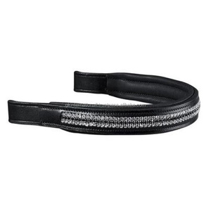 Produits d'équitation équestre canal vide bande de sourcils de cheval en cuir incrusté de perles bleues et de cristaux concepteur bande de sourcils Bling - Product Image 4