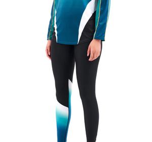 Leggings Deportivos Pinco para Mujer, de Alta Elasticidad, Sin Costuras, de Algodón/Fibra de Bambú, a Media Pantorrilla, para Gimnasio, con Logotipo Personalizado en la Pierna Izquierda - Product Image 2