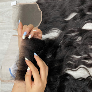 Perruques en cheveux humains avec closure en dentelle transparente et dentelle frontale, cheveux bruts, fournisseur de cheveux naturels, closure en dentelle, cheveux raides, couleur naturelle. - Product Image 2