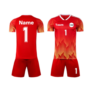 Conjunto de Uniformes de Fútbol para Hombre, 100% Poliéster, Transpirable, Antibacterial, de Secado Rápido, con Pantalones Cortos, para Verano - Product Image 1