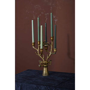 Creative Handmade Embossed Metal Reindeer Candle Holder <b>Candelabra</b> Gold Antique Finish Animal Design Candle Stand Christmas - Product Image 5