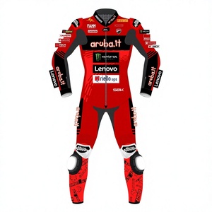 ชุดแข่งรถมอเตอร์ไซค์ Alvaro Bautista WSBK หนังวัว/หนังจิงโจ้ สำหรับขับขี่บนสนาม/ขี่มอเตอร์ไซค์ ชุดจั๊มสูทหนังสำหรับนักขี่มอเตอร์ไซค์/ชุดนักแข่งระดับ 2 CE Pro - Product Image 1