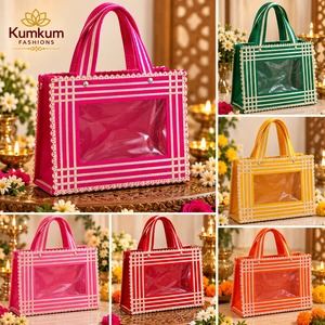 New Arrival Foldable Collapsible Square Storage <b>Basket</b> Bag Wedding Favor Diwali Gifts Hamper Sweet Decorative Festive Favors - Product Image 1