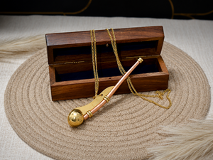 Sifflet marin vintage en laiton et cuivre Bosun Boatswain avec boîte en bois, objet de collection nautique, cadeau décoratif pour bateau - Product Image 2