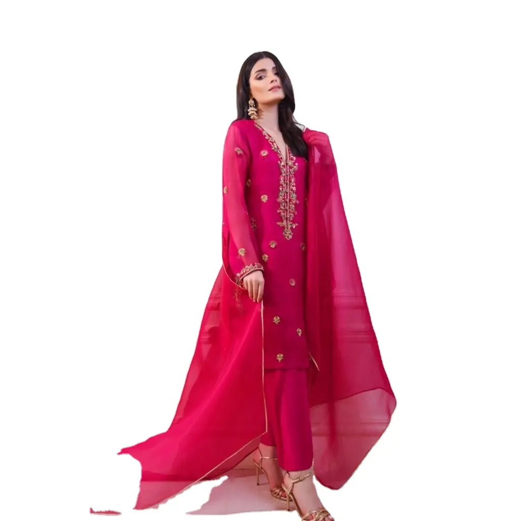 AJM TRADE HOUSE Pakistani and Indian Straight salwar kameez dress designer ethnic sarree Suit by AJM TRADE HOUSE model 1146