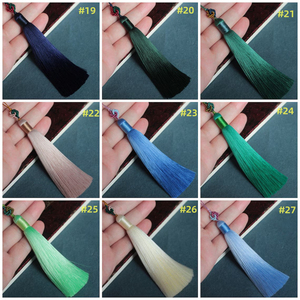 Nuevo Borla de Seda OEM Personalizada de 66 Colores a Elegir, 5 Piezas de 100mm, Borla de Seda con Nudo Pakistaní, Colgante de Seda Artesanal de Alta Calidad, Borlas Extra Gruesas - Product Image 2