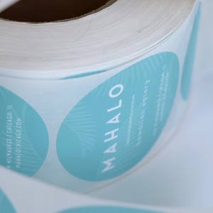 Custom Logo Sticker, Custom Roll <b>Plastic</b> Waterproof Synthetic Paper Adhesive Vinyl PVC Round Circle Logo Sticker <b>Printing</b> - Product Image 6