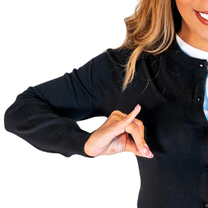 Black Pearled Button <b>Cardigan</b> Women Embroidered Crest Long Sleeve Knit Sweater Pearl Button Front Casual Fashion Ladies - Product Image 3
