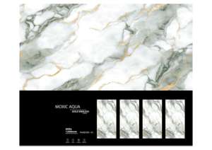 Carreaux de sol et de mur en porcelaine dorée de luxe, format grand carrelage 600x1200, pour villa, appartement, hôtel, bureau - Product Image 2