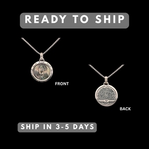 Pendentif Clown Thème Argent Sterling 925 avec Nacre Noire, Charm Rond Fin Unisexe Décontracté/Sportif - Product Image 3