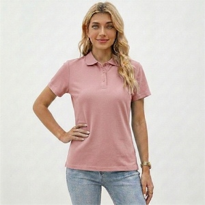 เสื้อโปโลผู้หญิงแบบเรียบ OEM ODM รับผลิตเสื้อโปโลพรีเมียมผ้าฝ้าย แบรนด์ส่วนตัว โรงงานผู้ผลิตและจำหน่าย - Product Image 1