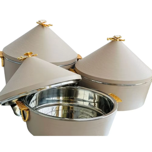 <b>Ceramic</b> Casseroles Set Round Minimalist Design With Zinc Alloy Handles Oven Safe Enamel Coating Durable Cookware - Product Image 5