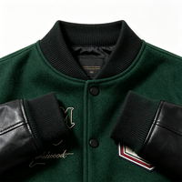 Veste de baseball en cuir de qualité supérieure Layenne, manches en cuir, veste de baseball épaisse, veste de baseball personnalisée avec logo, veste de baseball professionnelle