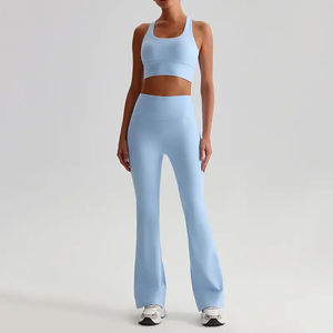 Ensemble de sport décontracté 2 pièces pour femme : soutien-gorge et short de yoga avec poches latérales – Vente en gros - Product Image 6