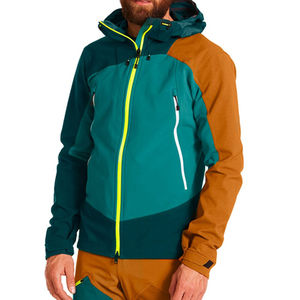 Chaqueta Cortavientos Impermeable Casual para Hombre, Chaqueta Softshell Transpirable de Lona para Exteriores con Cierre de Cremallera de Nailon y Logotipo Frontal - Product Image 6