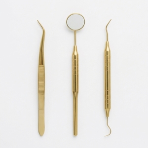 Ensemble de 3 instruments dentaires de base en acier inoxydable argenté avec sonde et miroir, réutilisables pour l'examen buccal - Product Image 3
