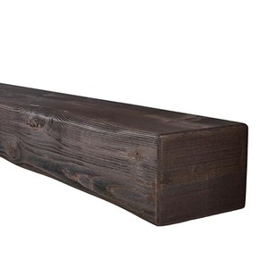 Étagère flottante rustique industrielle en bois d'acacia récupéré Aqdus Saleem avec supports en fer forgé 90x25x15cm pour le rangement dans le salon - Product Image 3