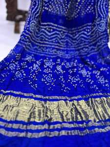 Proveedor de Dupattas Bandhani al por Mayor, Dupatta de Seda Gaji Pura Teñida, Ropa Étnica India - Product Image 2